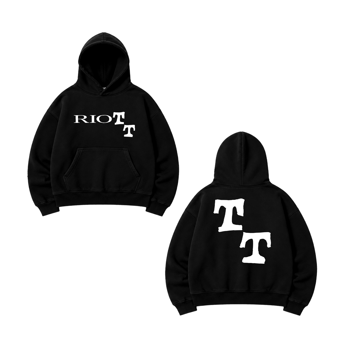 RIOTT CLASSIC BLACK HOODIE